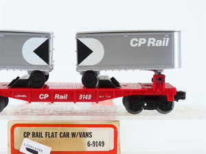 O Gauge 3-Rail Lionel #6-9149 CP Rail Canadian Pacific Flat Car w/ Trailers