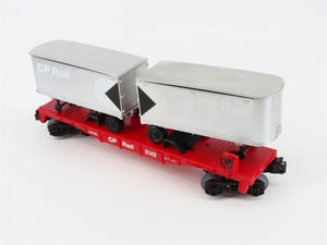 O Gauge 3-Rail Lionel #6-9149 CP Rail Canadian Pacific Flat Car w/ Trailers