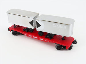 O Gauge 3-Rail Lionel #6-9149 CP Rail Canadian Pacific Flat Car w/ Trailers