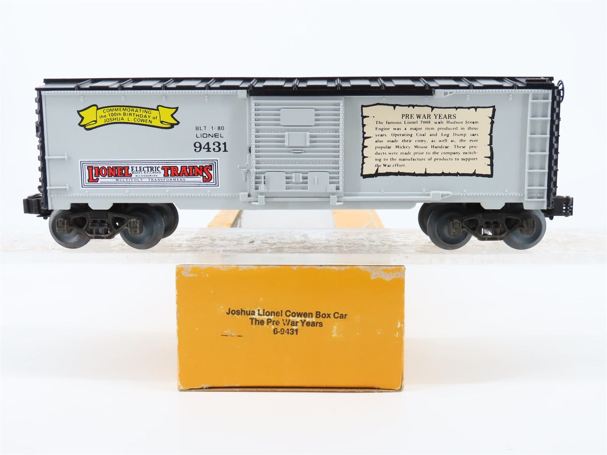 O Gauge 3-Rail Lionel #6-9431 Joshua Lionel Cowen Box Car - The Pre War Years