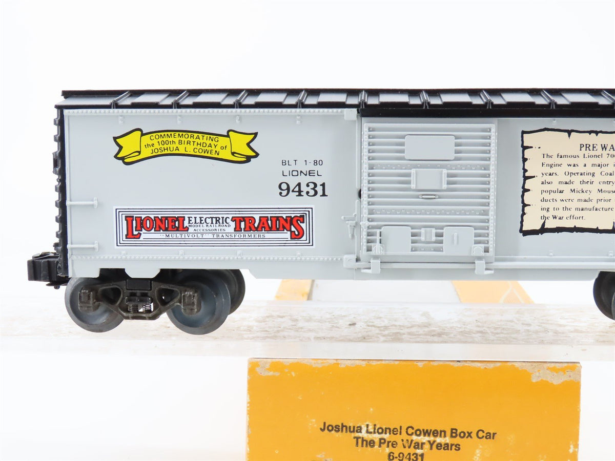 O Gauge 3-Rail Lionel #6-9431 Joshua Lionel Cowen Box Car - The Pre War Years