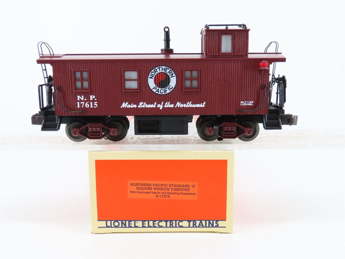 O Gauge 3-Rail Lionel #6-17615 NP Northern Pacific Caboose w/ Smoke &amp; Light