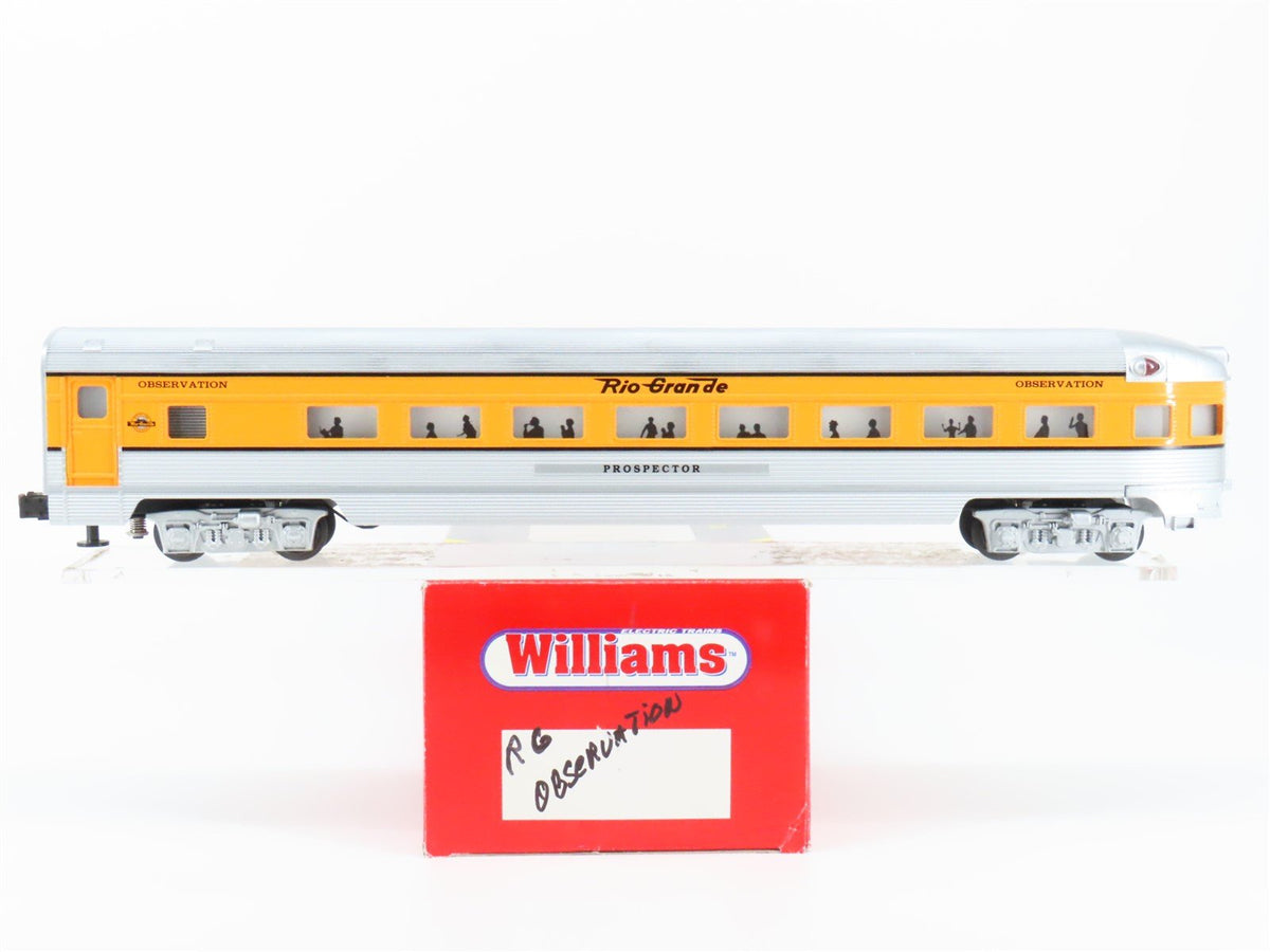 O Gauge 3-Rail Williams D&amp;RGW Rio Grande Observation Passenger Car &quot;Prospector&quot;