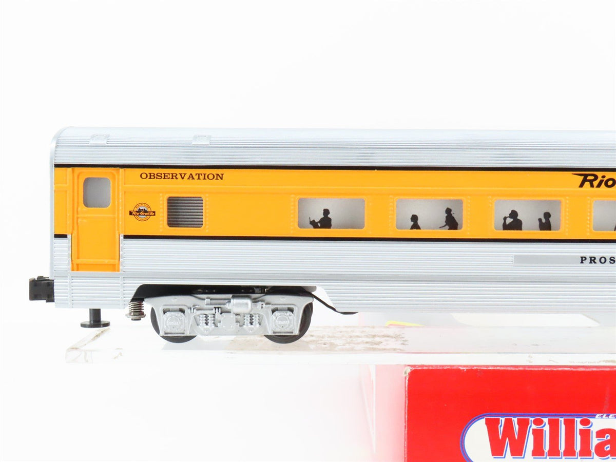 O Gauge 3-Rail Williams D&amp;RGW Rio Grande Observation Passenger Car &quot;Prospector&quot;