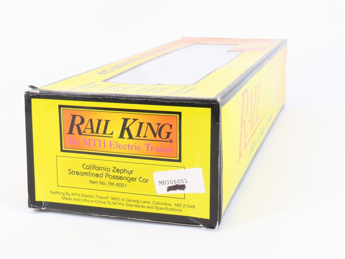 O Gauge 3-Rail MTH Rail King RK-6051 California Zephyr Passenger Car #4707