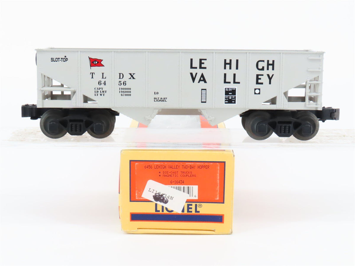 O Gauge 3-Rail Lionel 6-16434 TLDX Lehigh Valley 2-Bay Open Hopper #6456