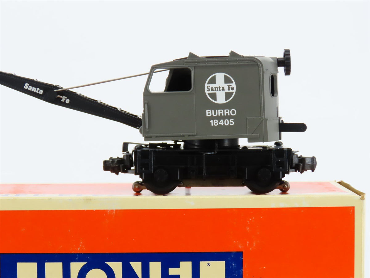 O Gauge 3-Rail Lionel 6-18405 ATSF Santa Fe Burro Crane Powered