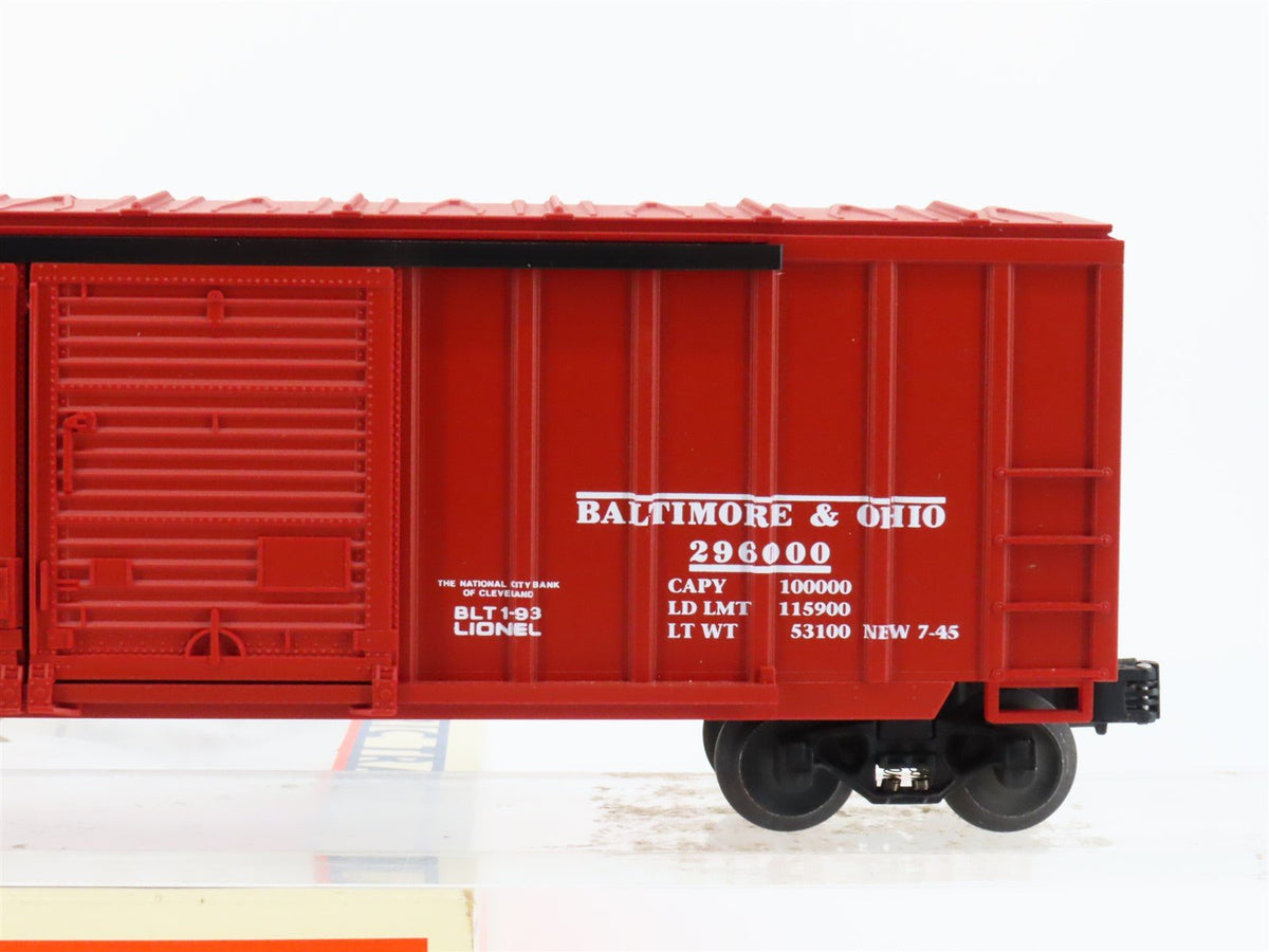 O Gauge 3-Rail Lionel 6-17209 B&amp;O Baltimore &amp; Ohio Double Door Box Car #296000