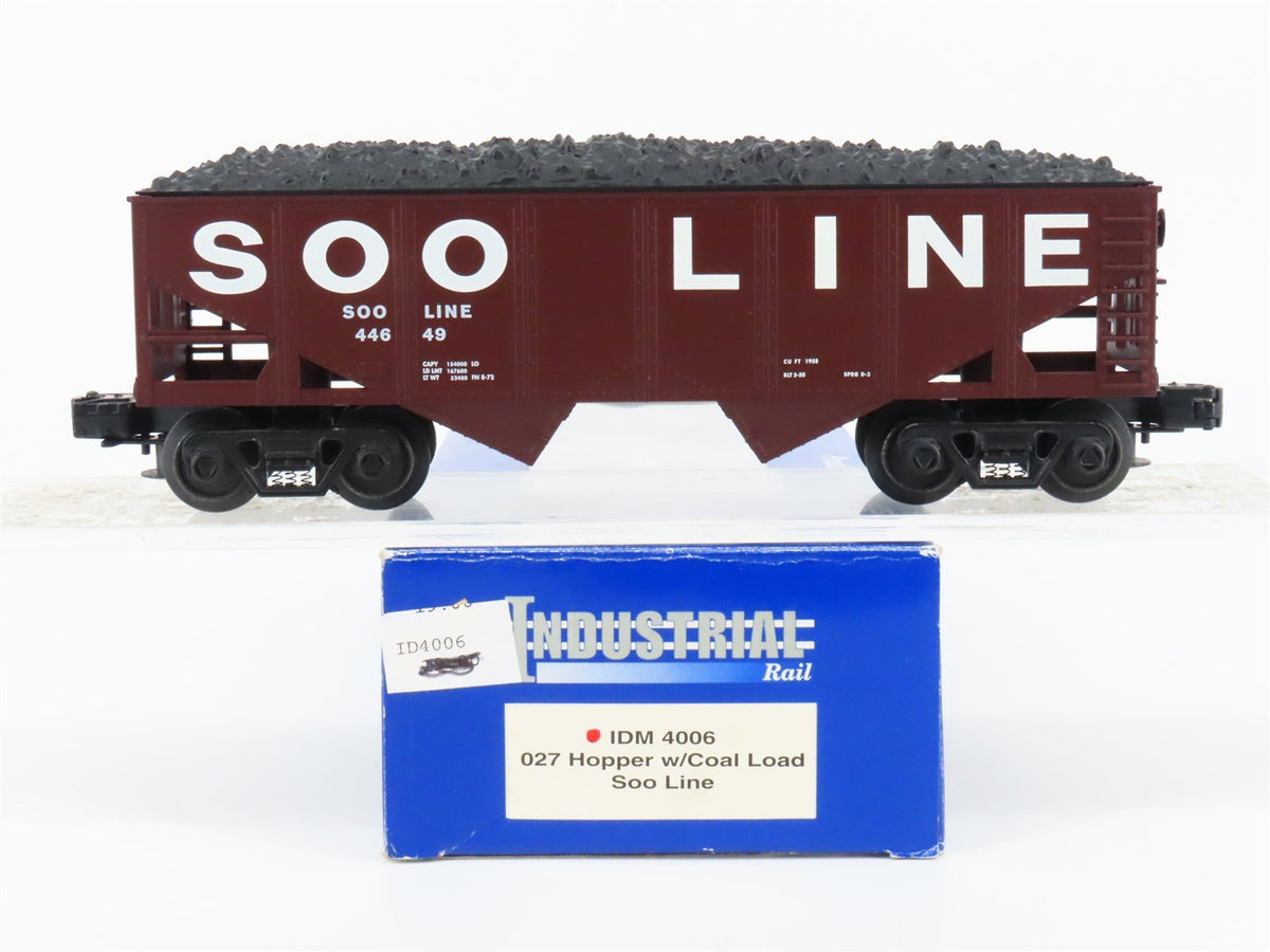 O Gauge 3-Rail Industrial Rail IDM 4006 SOO Line 2-Bay Hopper #44649 w/ Load