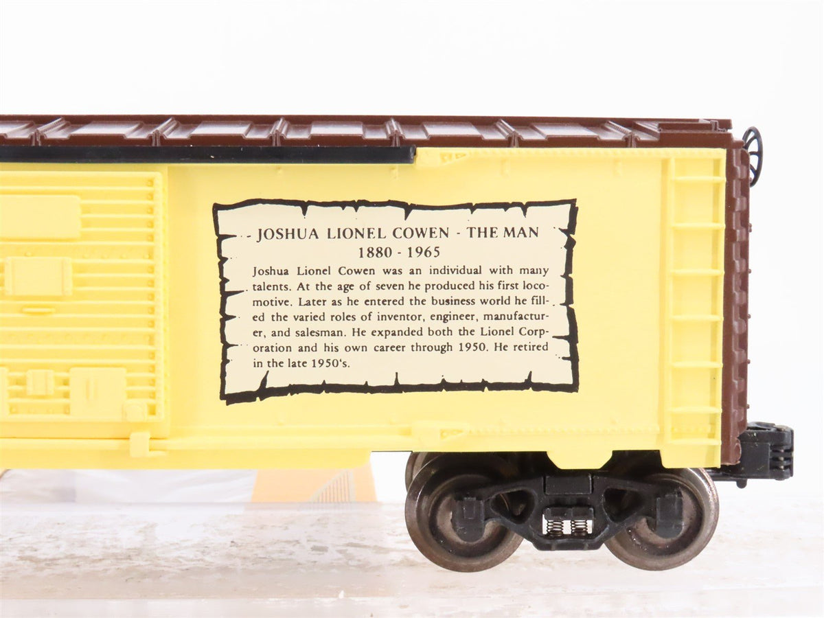 O Gauge 3-Rail Lionel 6-9434 Joshua L Cowen &quot;The Man&quot; Commemorative Box Car 9434