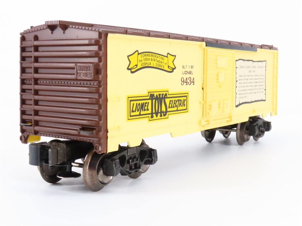 O Gauge 3-Rail Lionel 6-9434 Joshua L Cowen &quot;The Man&quot; Commemorative Box Car 9434