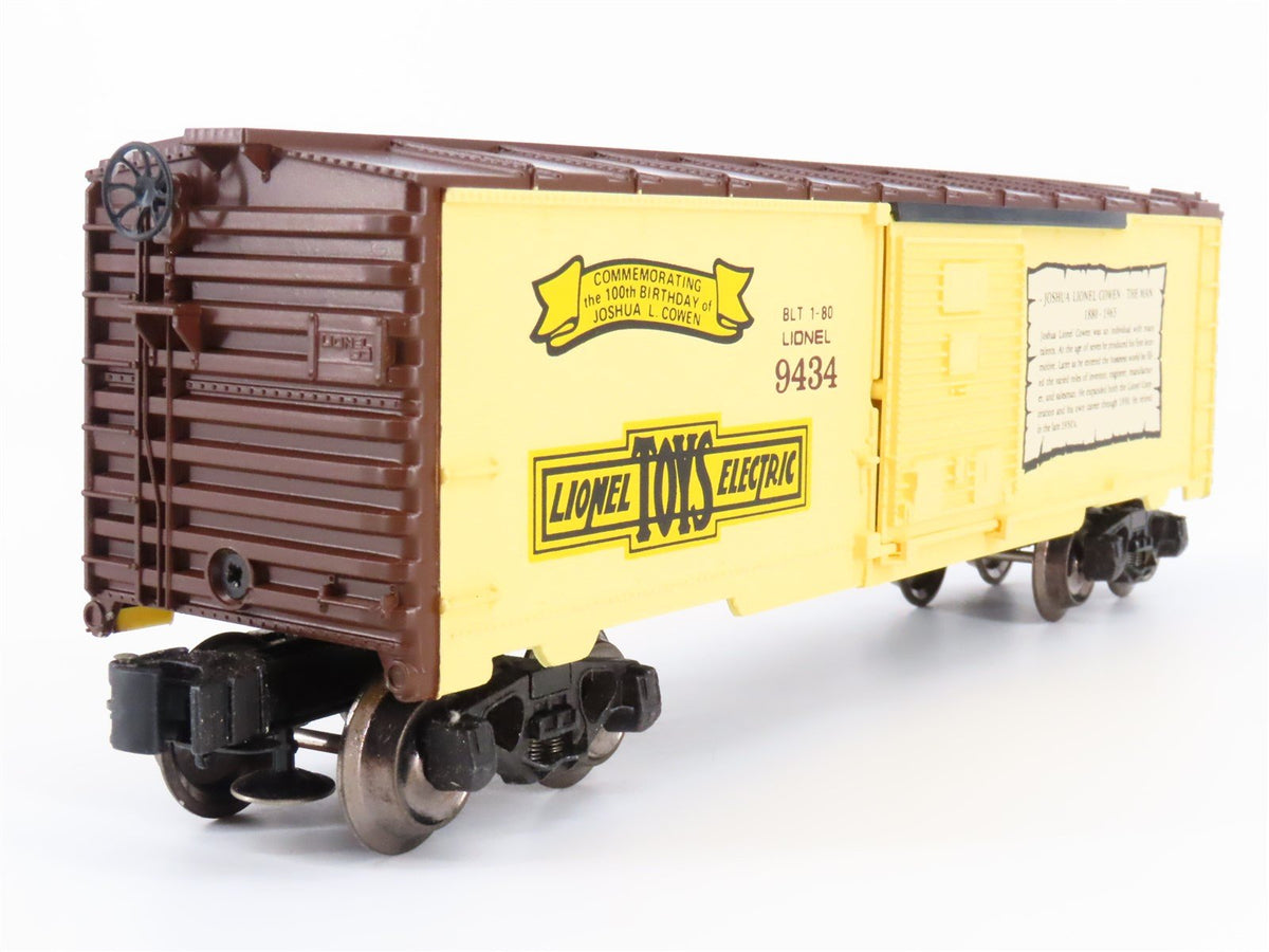 O Gauge 3-Rail Lionel 6-9434 Joshua L Cowen &quot;The Man&quot; Commemorative Box Car 9434