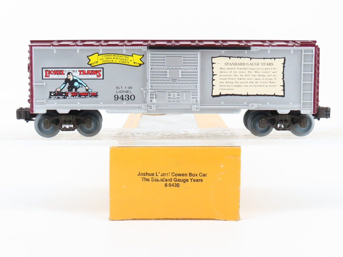 O Gauge 3-Rail Lionel 6-9430 Joshua L Cowen Commemorative Box Car #9430