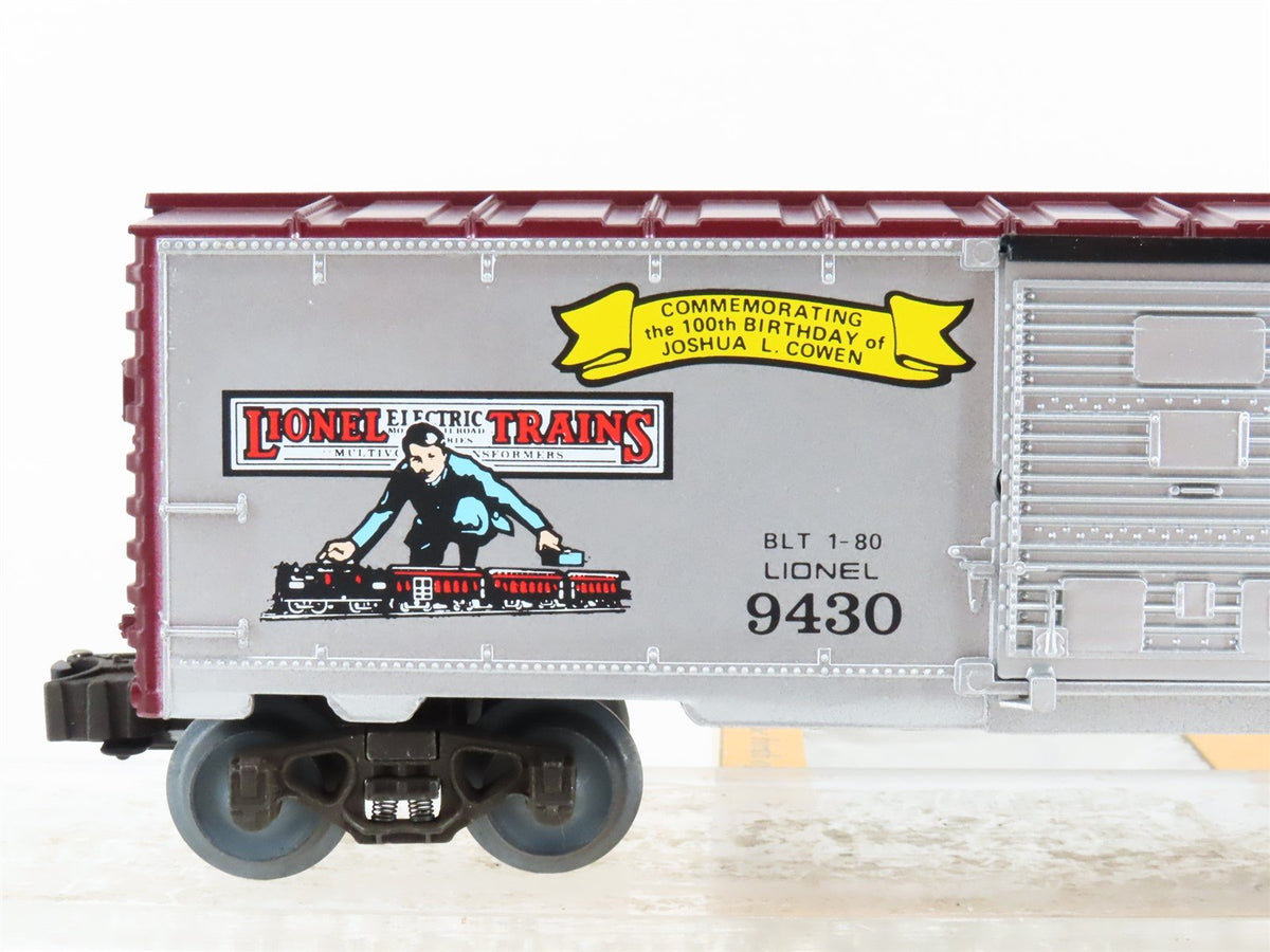 O Gauge 3-Rail Lionel 6-9430 Joshua L Cowen Commemorative Box Car #9430