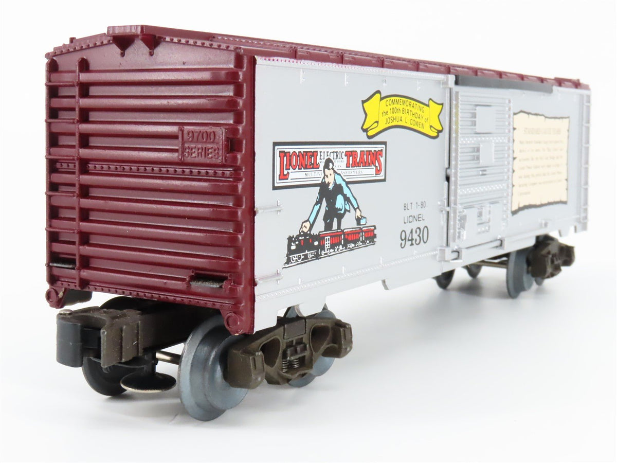 O Gauge 3-Rail Lionel 6-9430 Joshua L Cowen Commemorative Box Car #9430