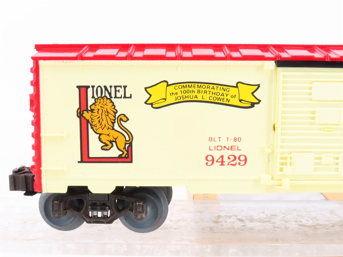 O Gauge 3-Rail Lionel 6-9429 Joshua L Cowen Commemorative Box Car #9429