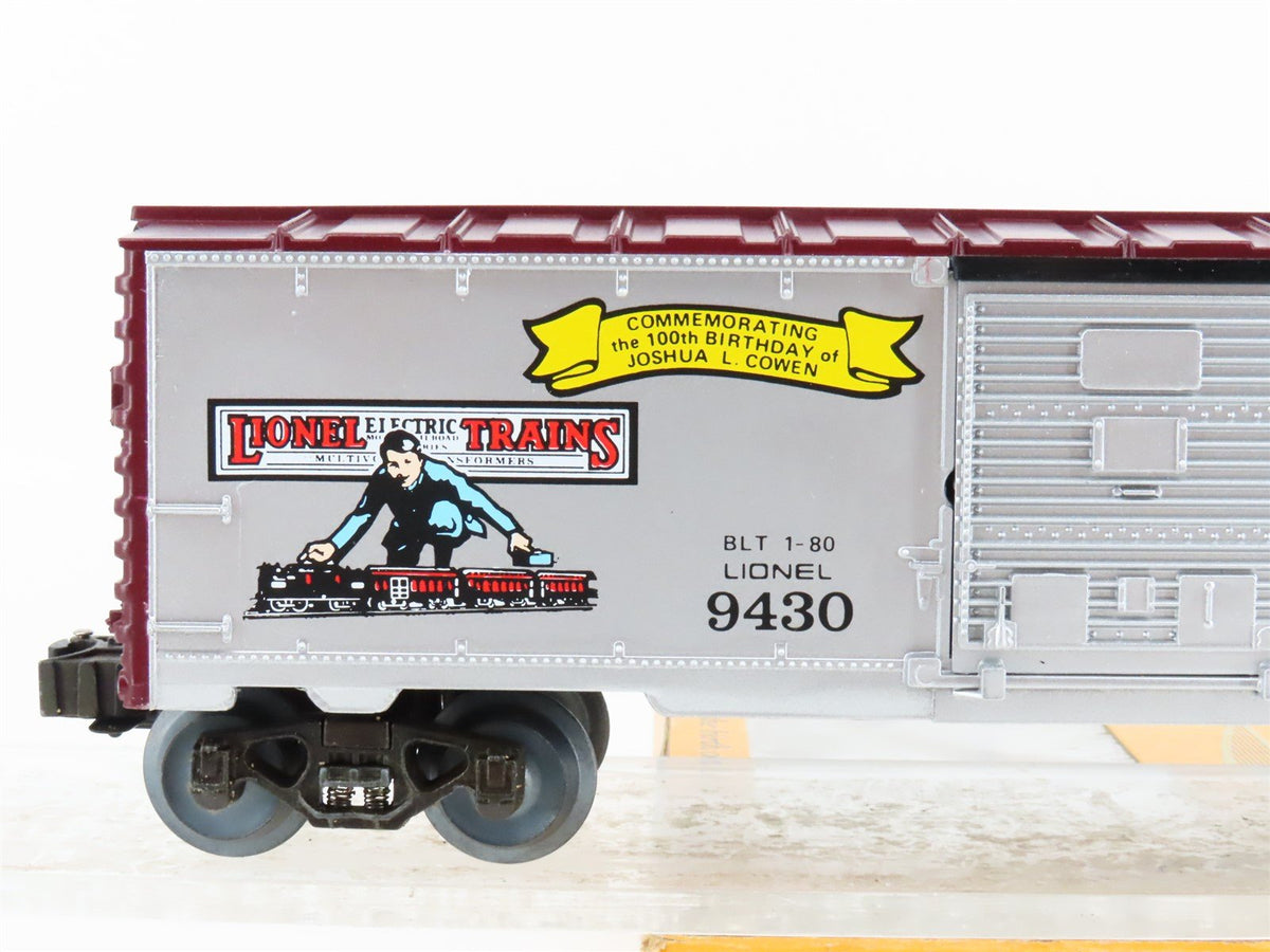 O Gauge 3-Rail Lionel 6-9430 Joshua L Cowen Commemorative Box Car #9430