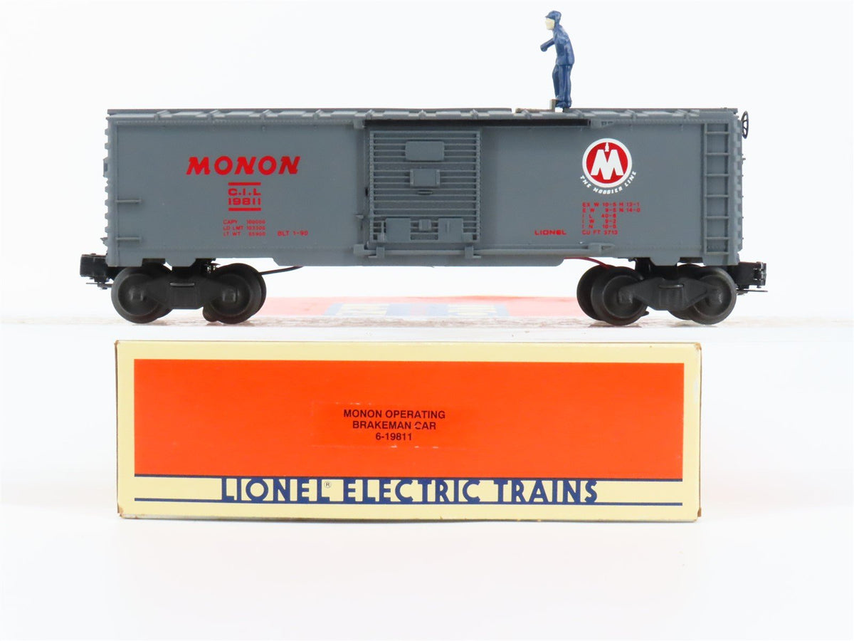 O Gauge 3-Rail Lionel 6-19811 CIL Monon Operating Brakeman Boxcar #19811