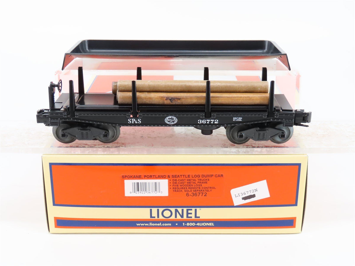 O Gauge 3-Rail Lionel #6-36772 SP&amp;S Spokane Portland &amp; Seattle Log Dump Car