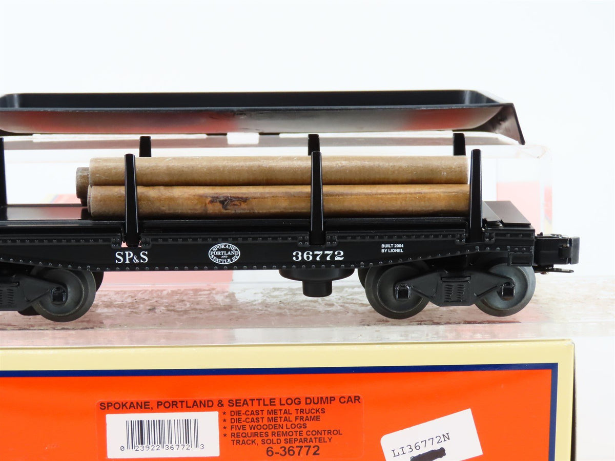 O Gauge 3-Rail Lionel #6-36772 SP&amp;S Spokane Portland &amp; Seattle Log Dump Car