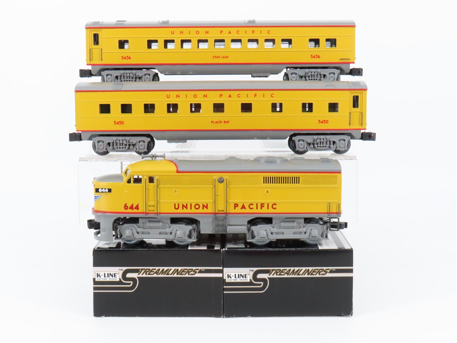 O Gauge 3-Rail K-Line UP Union Pacific ALCO A Diesel w/ 2 Cars Unpowered