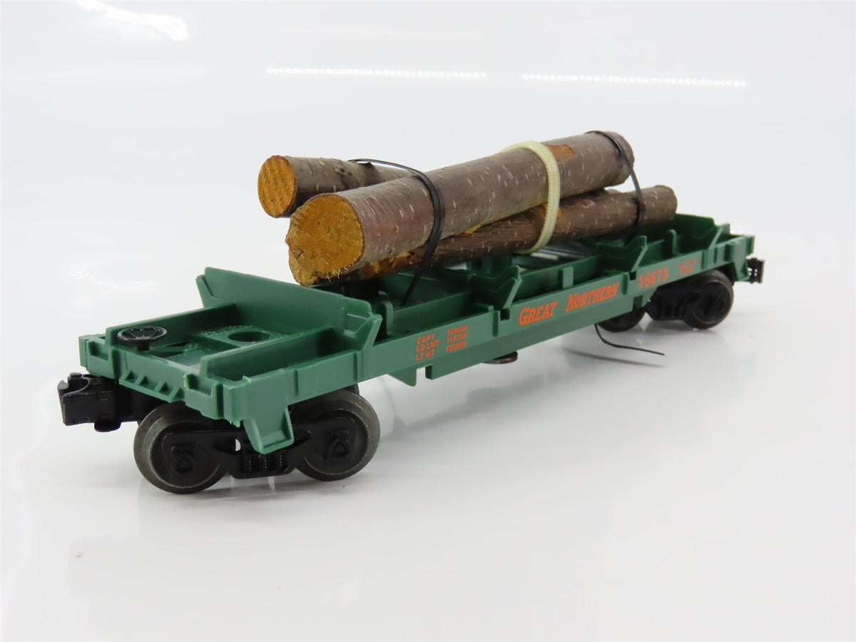 O Gauge 3-Rail Lionel 6-16675 GN Great Northern Log Dump Car #16675