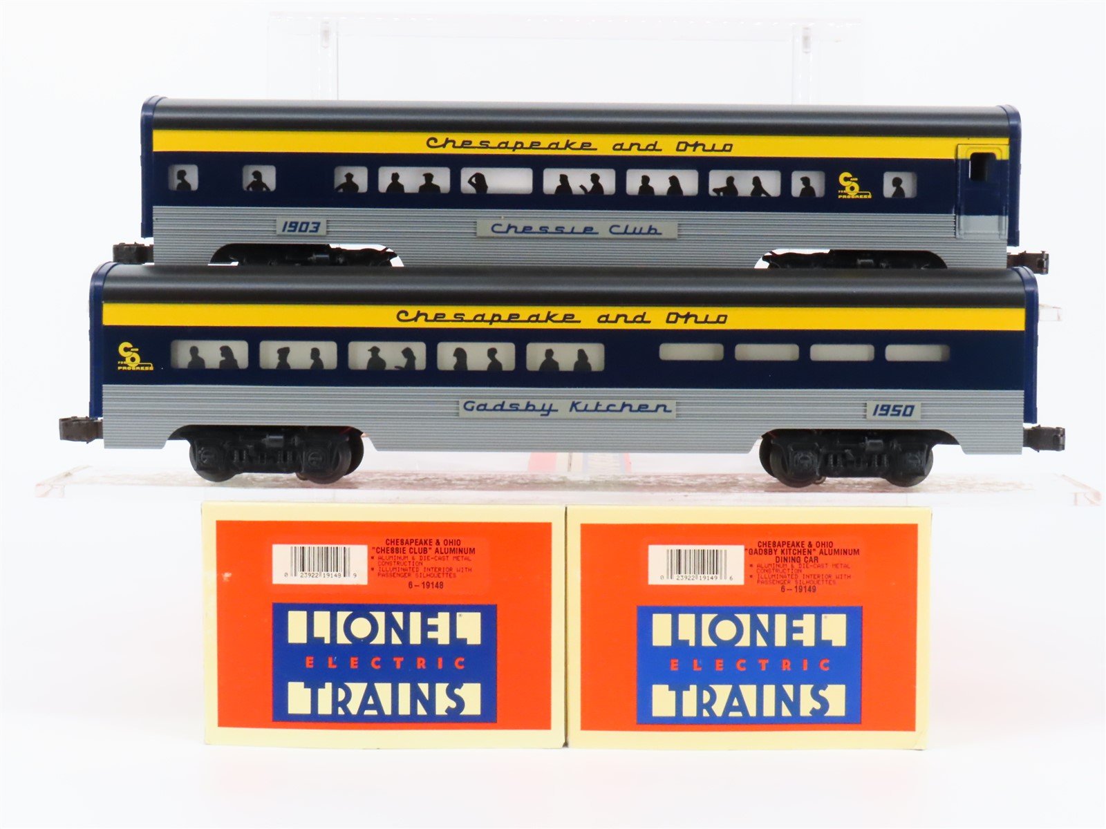 O Gauge 3-Rail Lionel 6-19164 C&O Chesapeake & Ohio Passenger Car 2-Pack