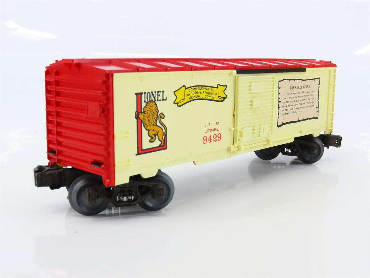 O Gauge 3-Rail Lionel 6-9429 Joshua Lionel Cowen &quot;The Early Years&quot; Box Car #9429