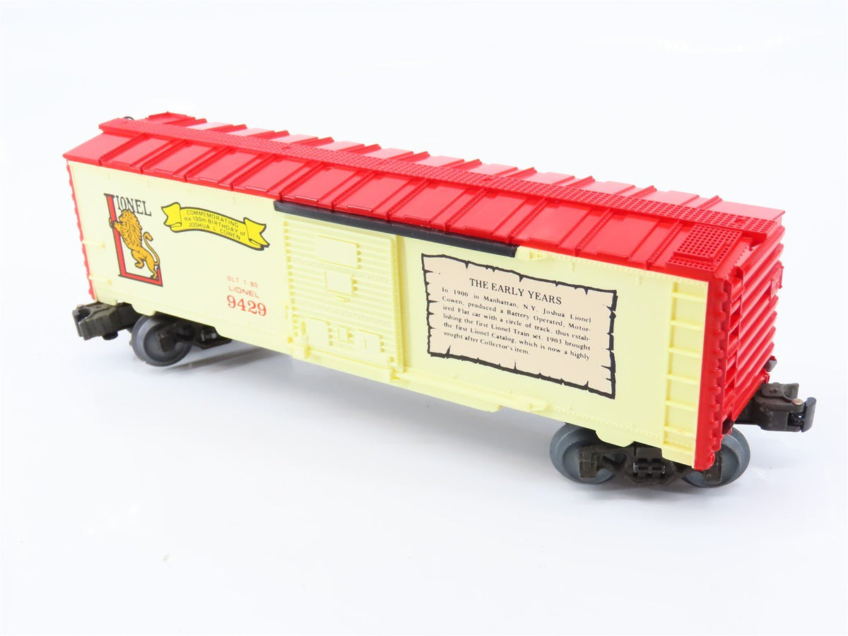 O Gauge 3-Rail Lionel 6-9429 Joshua Lionel Cowen &quot;The Early Years&quot; Box Car #9429