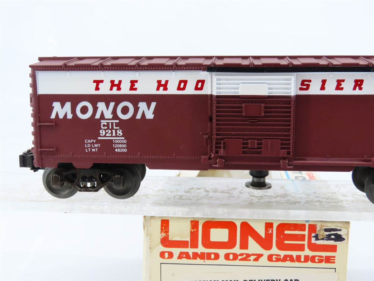 O Gauge 3-Rail Lionel 6-9218 CIL Monon Mail Delivery Operating Box Car #9218