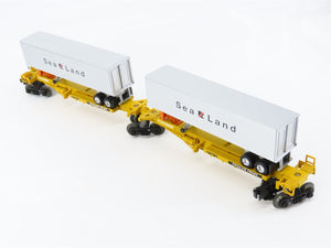 O Gauge 3-Rail Lionel 6-16322 TTUX Sealand Articulated Flat Car 16322 & Trailers