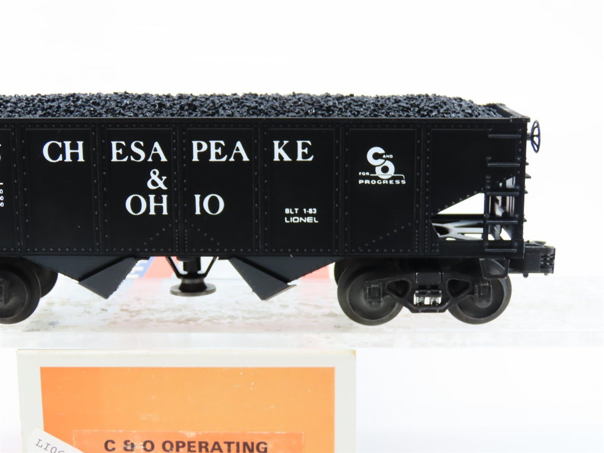 O Gauge 3-Rail Lionel 6-6109 C&amp;O Chesapeake &amp; Ohio Operating 2-Bay Hopper #6109