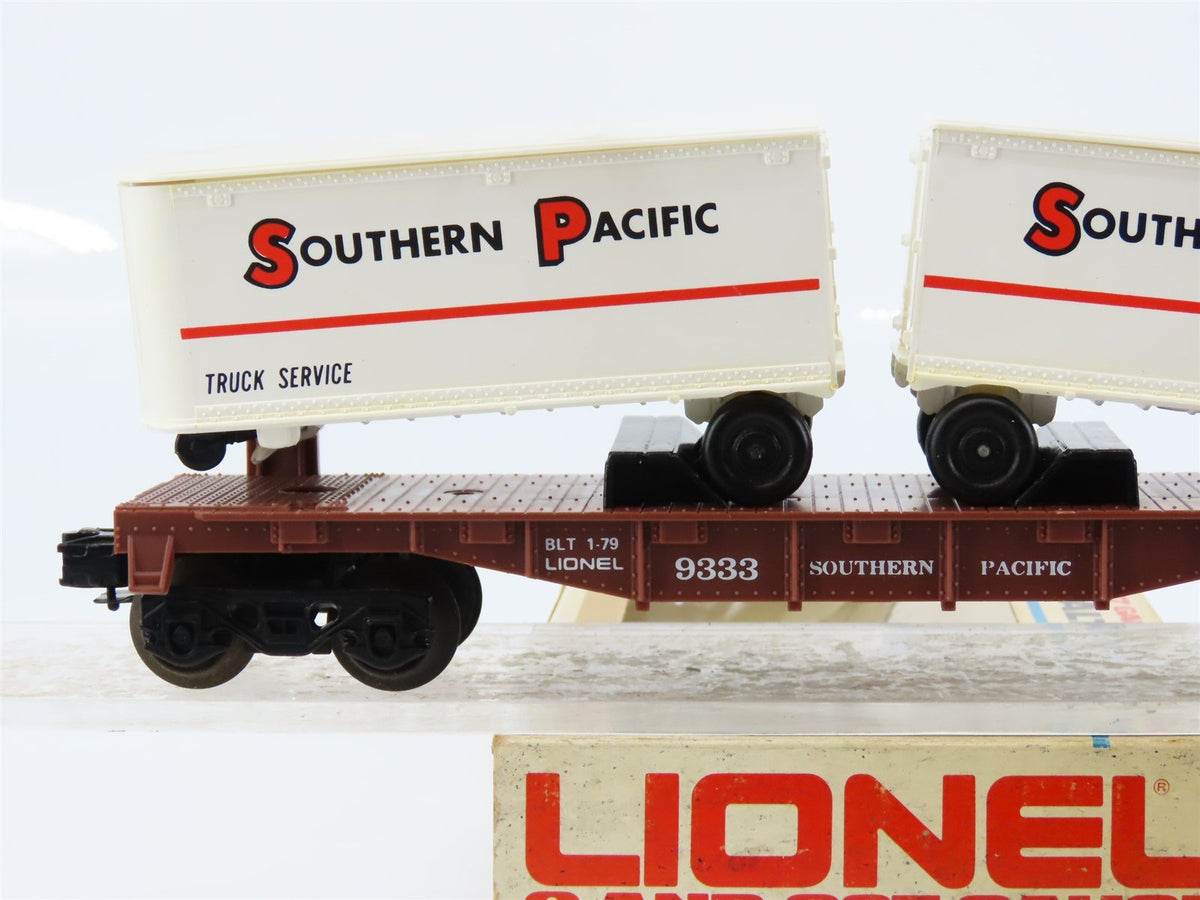 O Gauge 3-Rail Lionel 6-9333 SP Southern Pacific Flat Car #9333 w/ Trailers