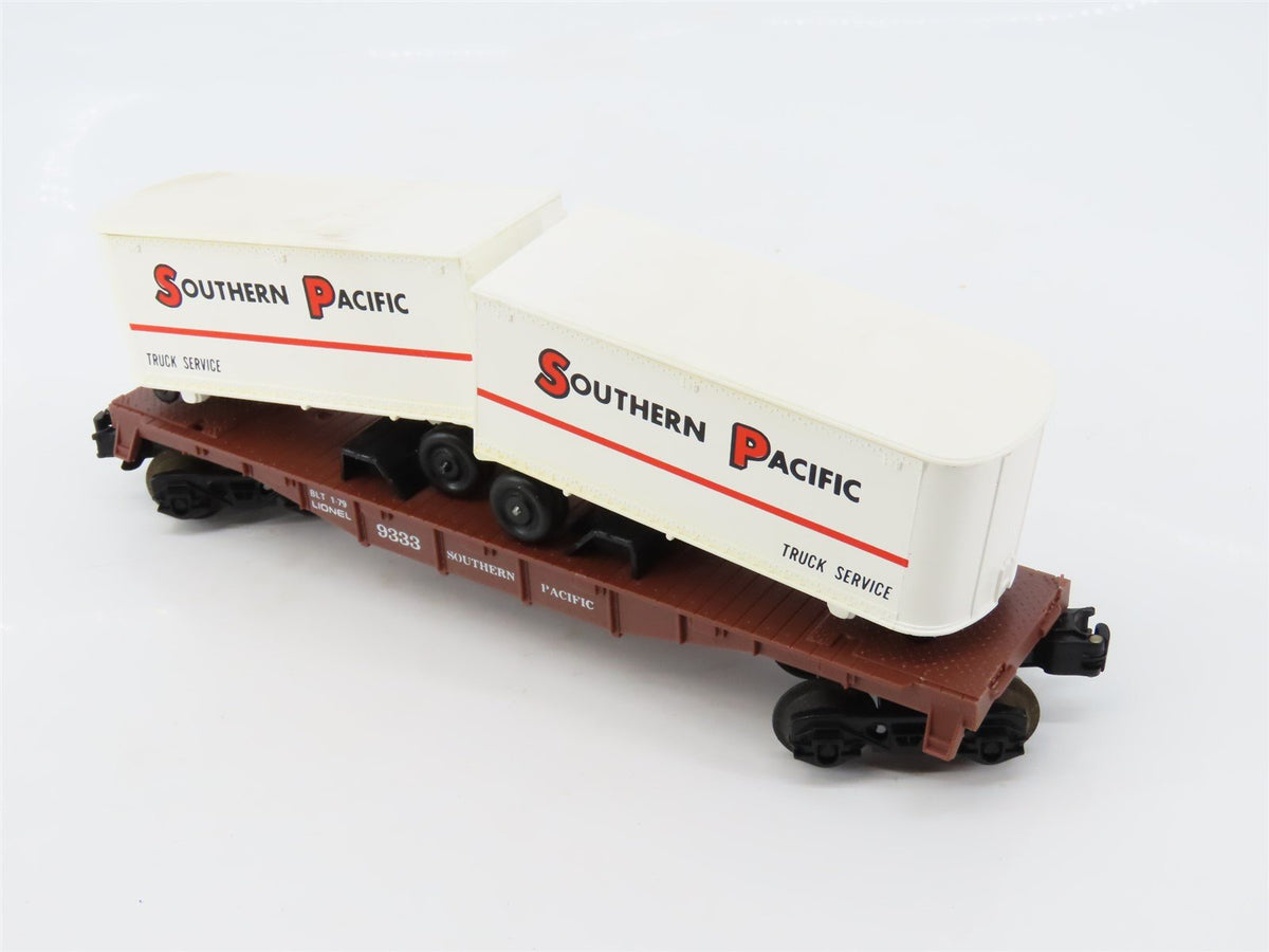 O Gauge 3-Rail Lionel 6-9333 SP Southern Pacific Flat Car #9333 w/ Trailers