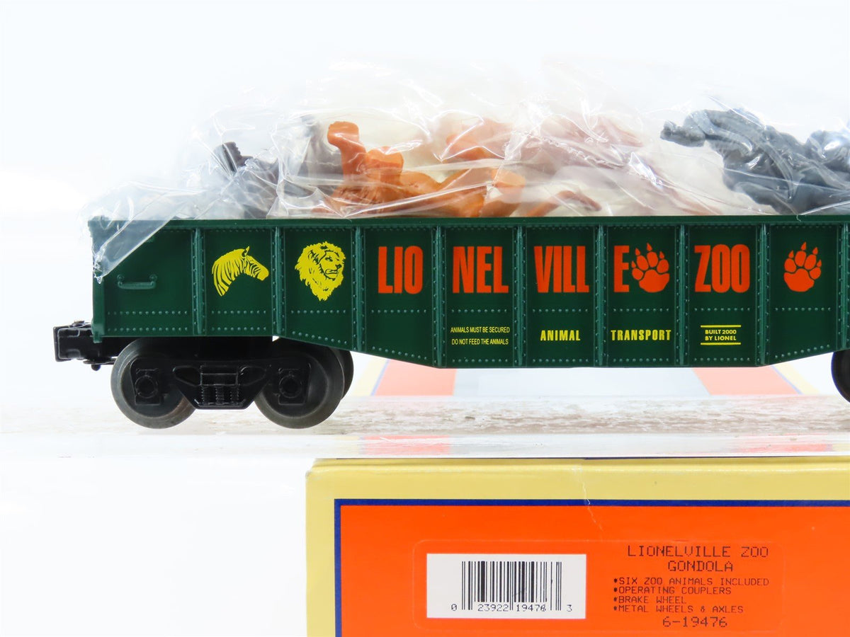 O Gauge 3-Rail Lionel 6-19476 Lionelville Zoo Gondola w/ Animal Figures