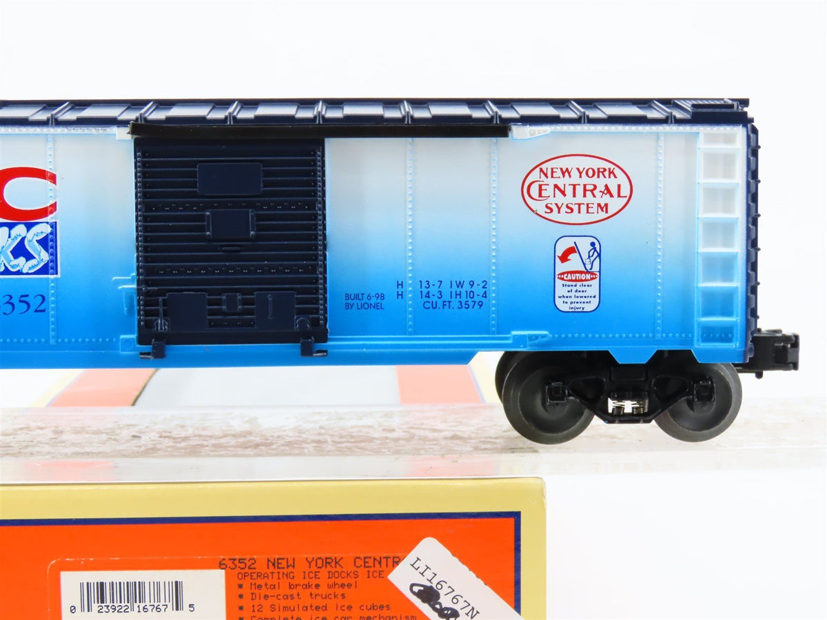 O Gauge 3-Rail Lionel 6-16767 NYC New York Central Operating Ice Car #6352