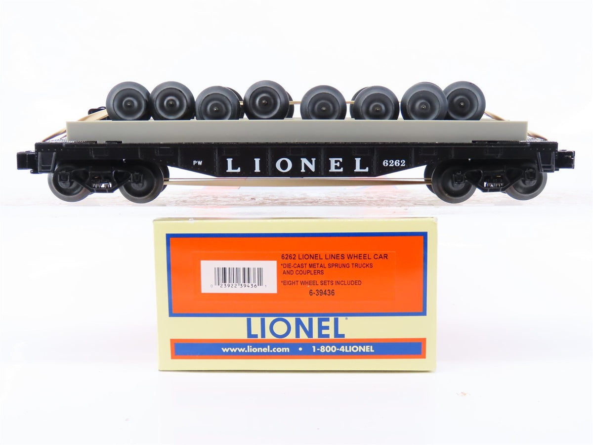 O Gauge 3-Rail Lionel 6-39436 Lionel Lines Wheel Car #6262 w/ 8 Wheel Sets