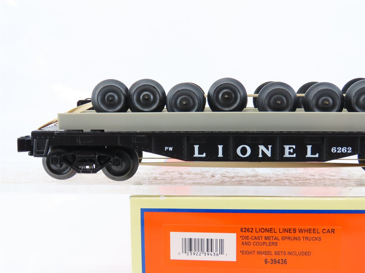 O Gauge 3-Rail Lionel 6-39436 Lionel Lines Wheel Car #6262 w/ 8 Wheel Sets