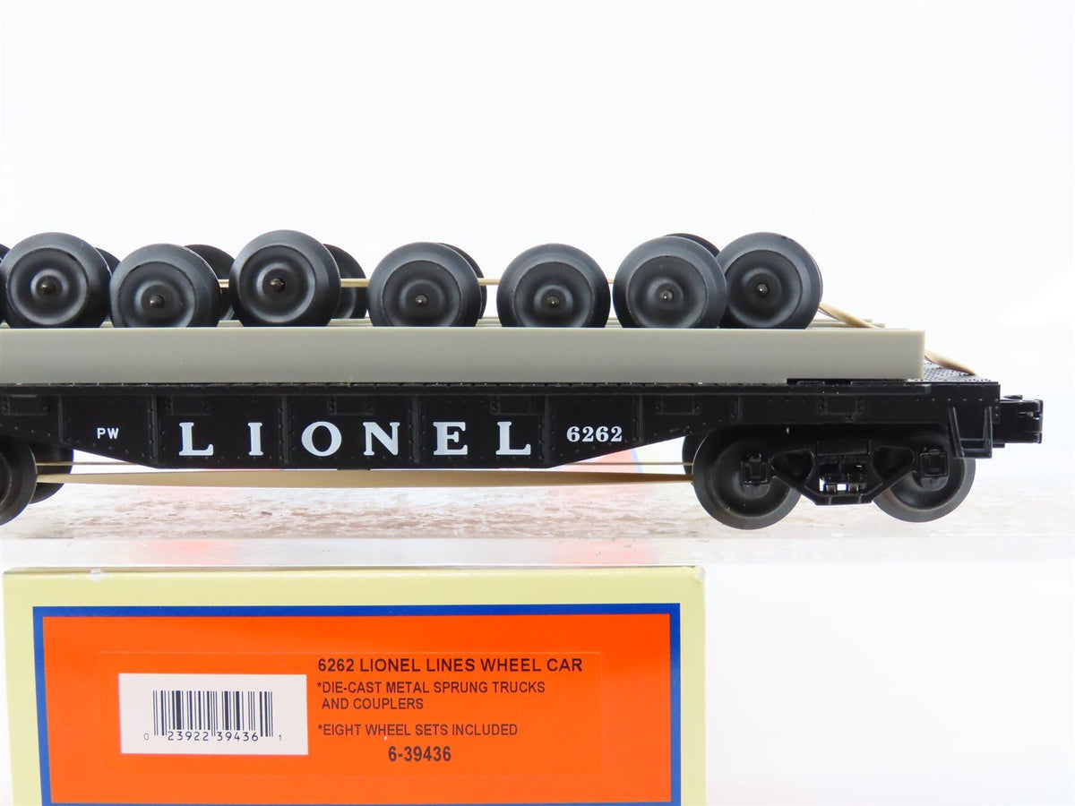 O Gauge 3-Rail Lionel 6-39436 Lionel Lines Wheel Car #6262 w/ 8 Wheel Sets