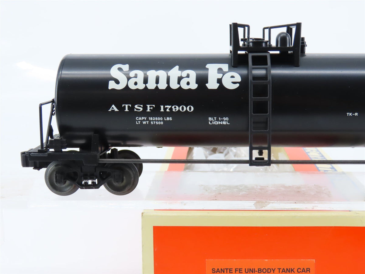 O Gauge 3-Rail Lionel 6-17900 ATSF Santa Fe Uni-Body Tank Car #17900