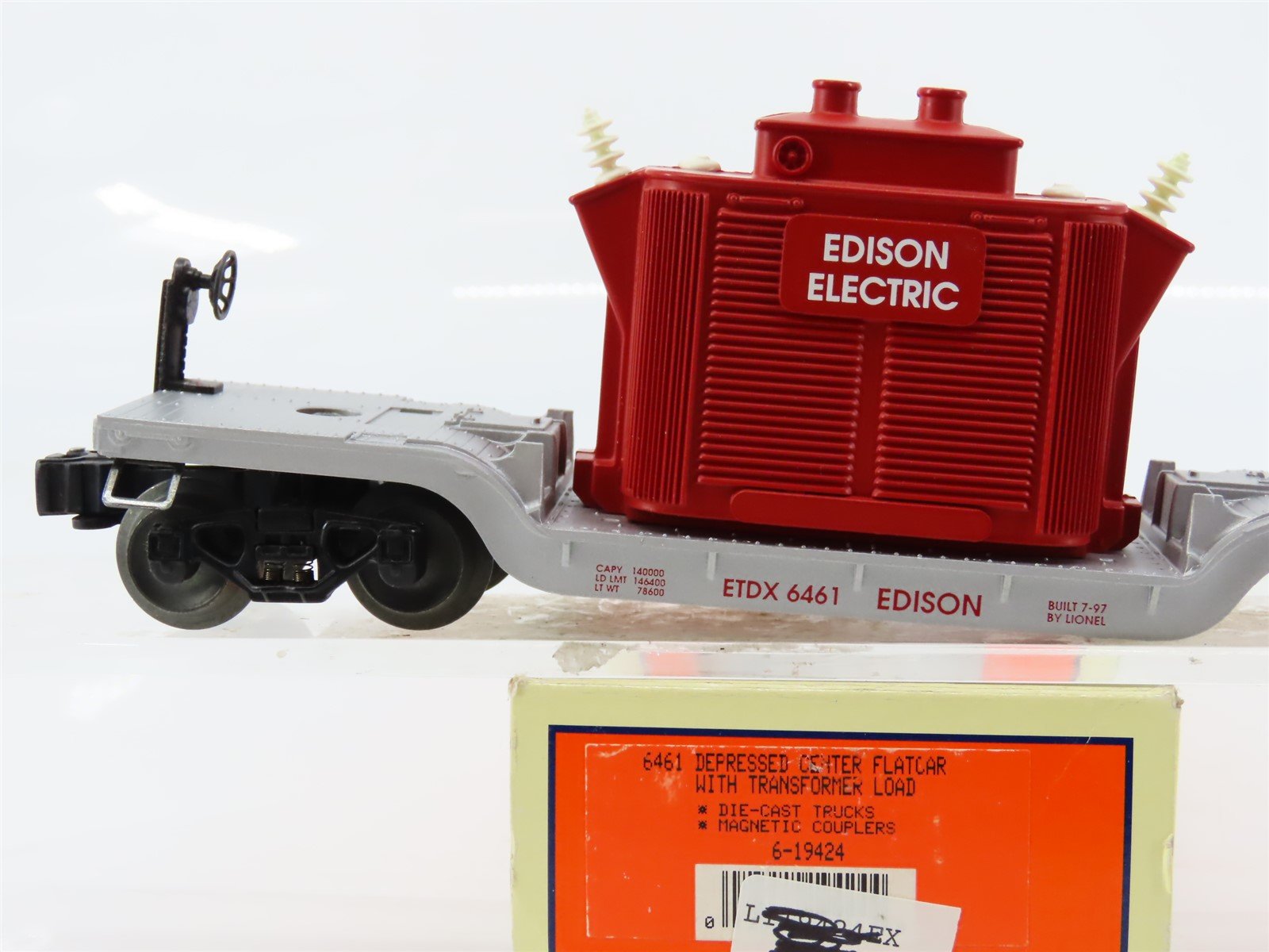 O Gauge 3 Rail Lionel 6 19424 ETDX Edison Electric Transformer Car 64 Model Train Market