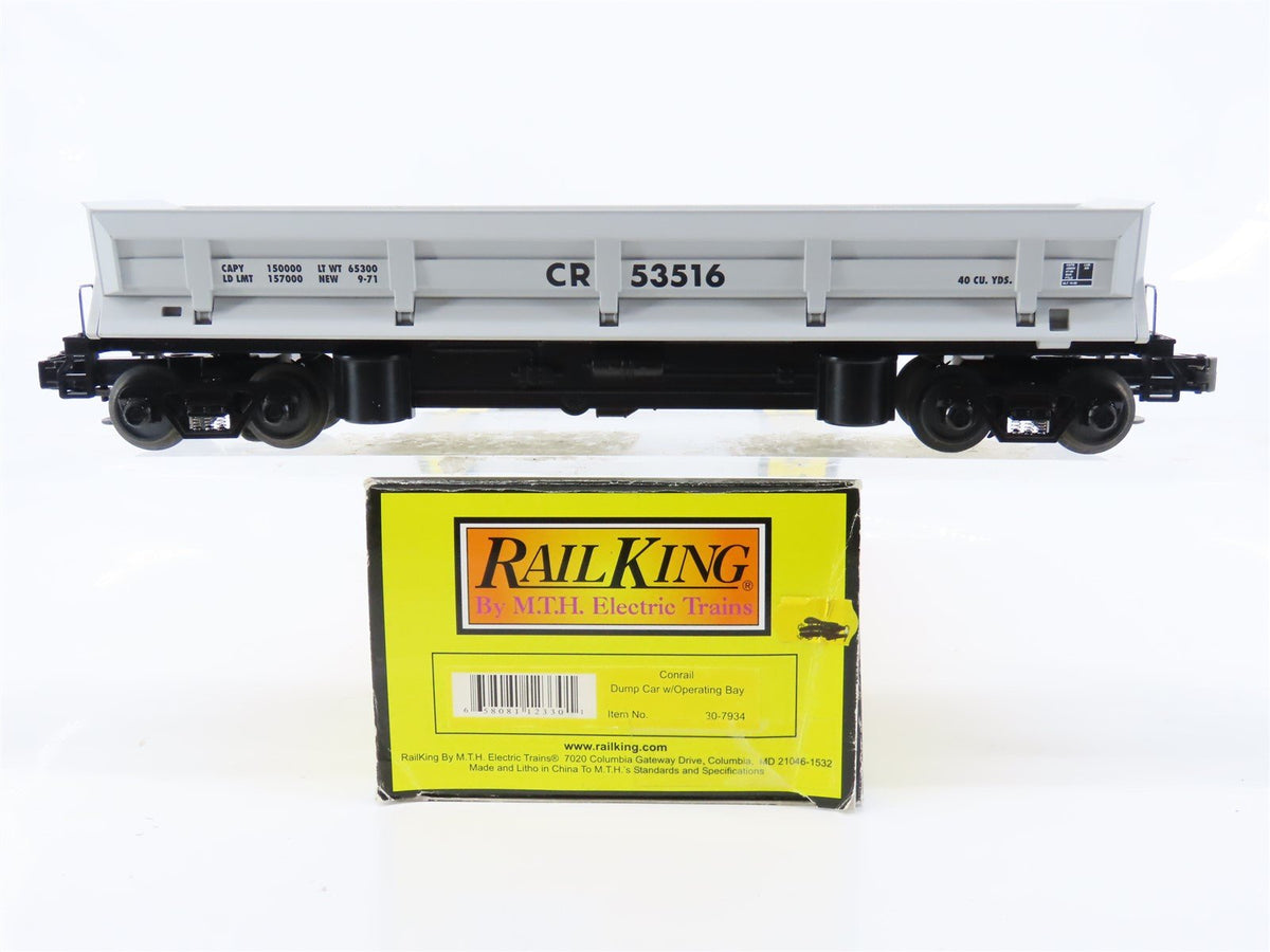 O Gauge 3-Rail MTH Rail King 30-7934 CR Conrail Operating Dump Car #53516