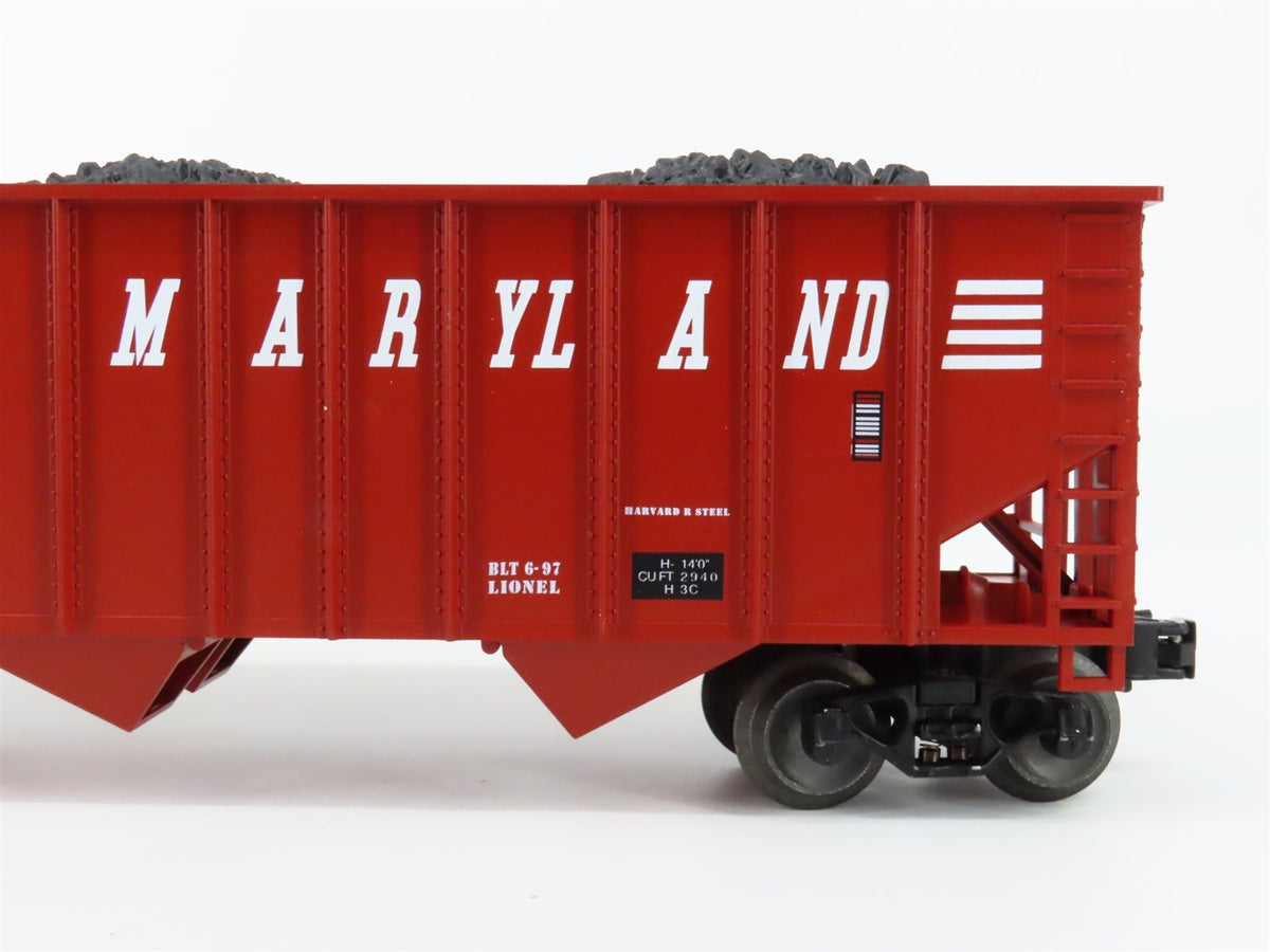 O Gauge 3-Rail Lionel 6-17129 WM Western Maryland 3-Bay Hopper #9300 w/ Load