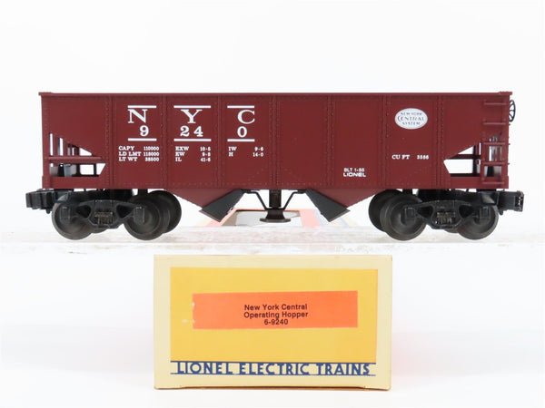 O Gauge 3-Rail Lionel 6-9240 NYC New York Central Operating 2-Bay Hopp ...