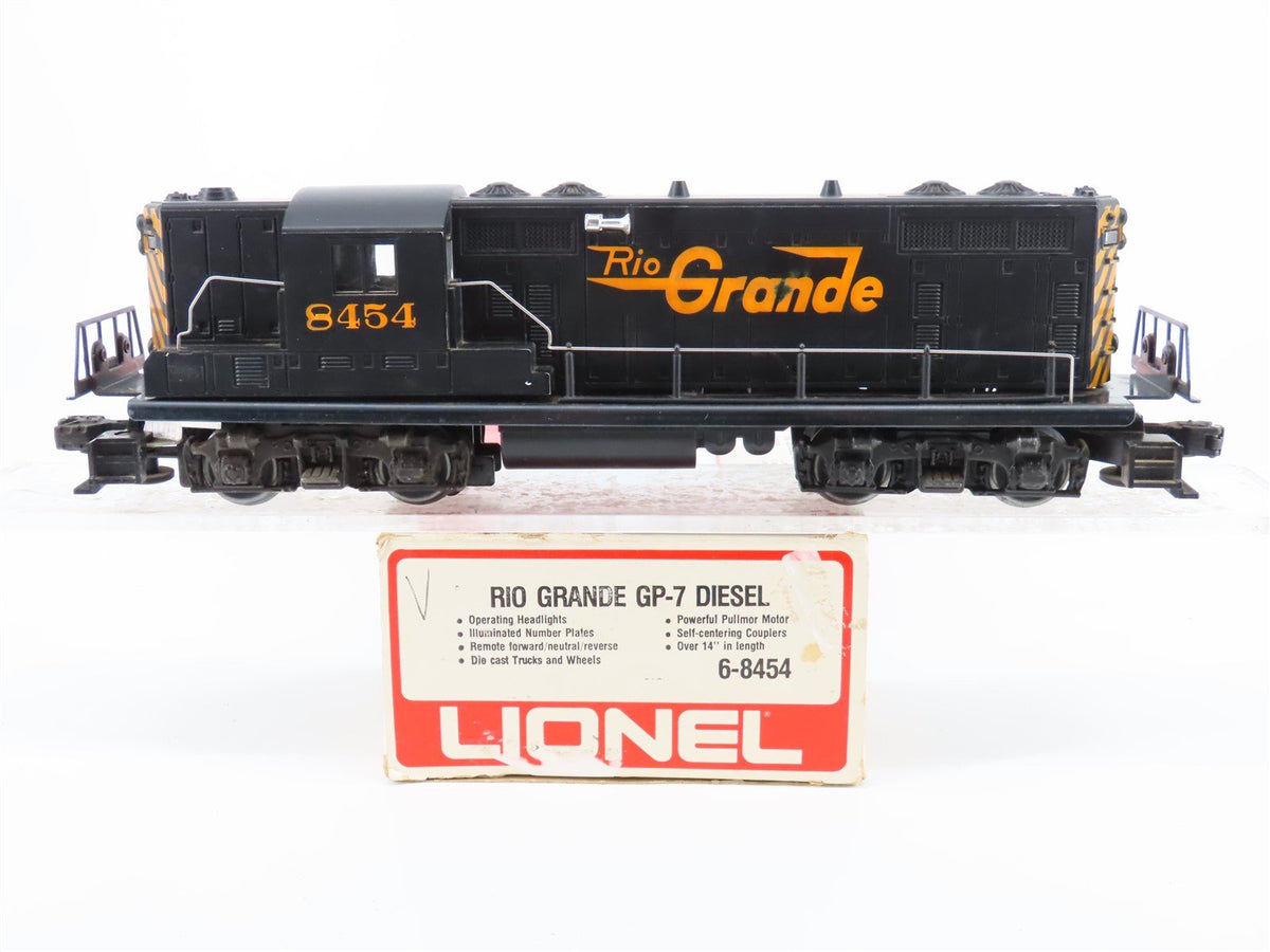 O Gauge 3-Rail Lionel 6-8454 D&amp;RGW Rio Grande EMD GP7 Diesel Locomotive #8454