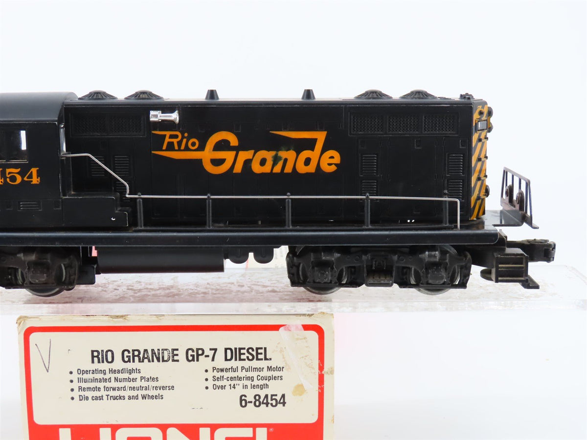 O Gauge 3-Rail Lionel 6-8454 D&amp;RGW Rio Grande EMD GP7 Diesel Locomotive #8454