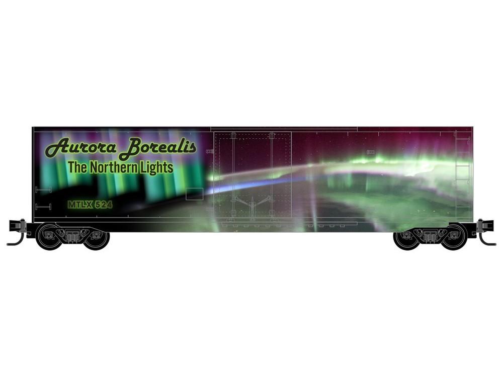 N Micro-Trains MTL 03800650 Aurora Borealis - Northern Lights 2024 50&#39; Box Car