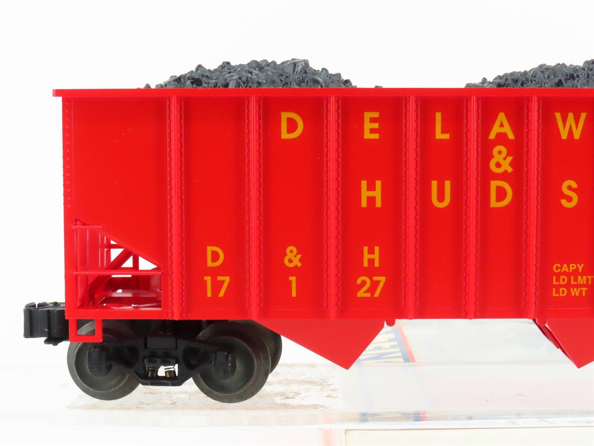 O Gauge 3-Rail Lionel 6-17127 D&amp;H Delaware &amp; Hudson 3-Bay Hopper #17127 w/ Load