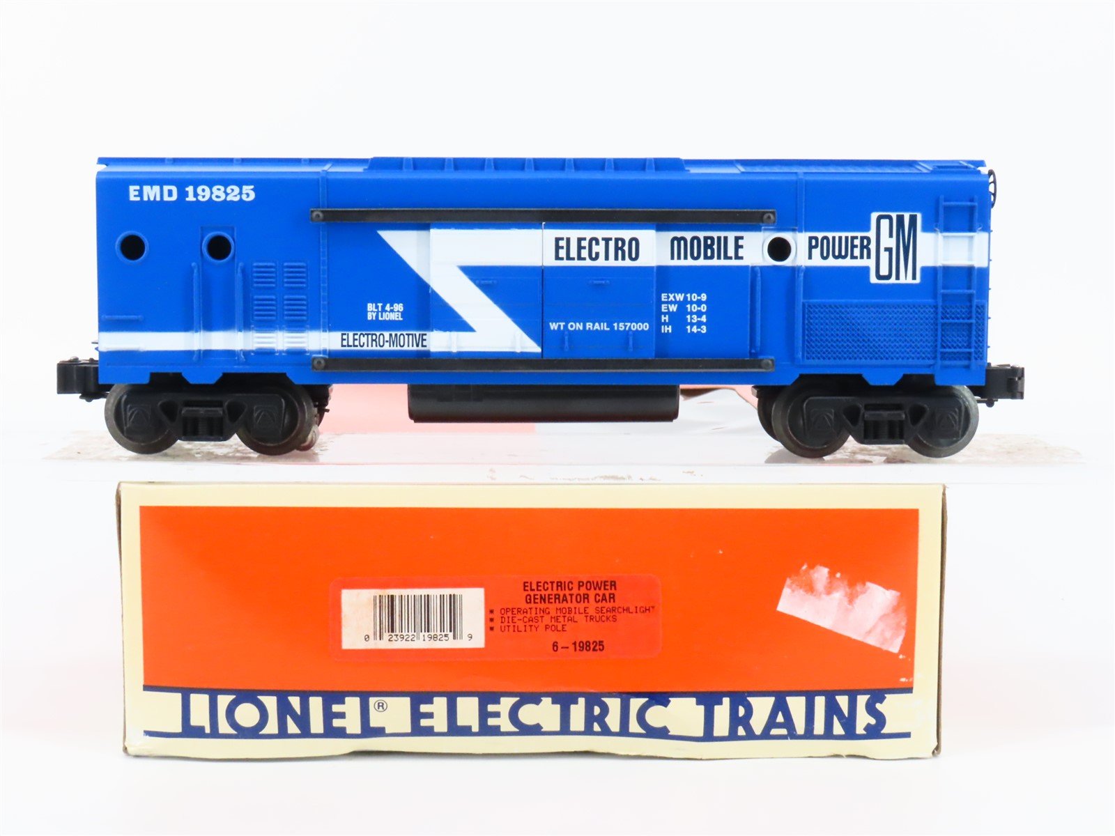 O Gauge 3-Rail Lionel 6-19825 GM Electro-Mobile Power Generator Car w/ Light