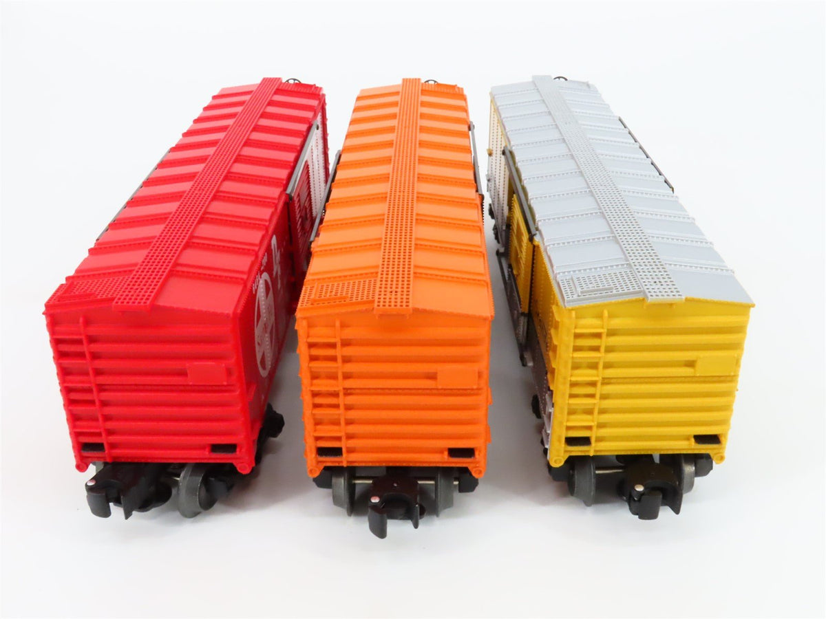 O Gauge 3-Rail Lionel #6-29289 NH ATSF D&amp;RGW 6464 BC Series IX Box Car 3-Pack